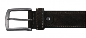 Leather handmade suede belt SUEDE-126-35-10